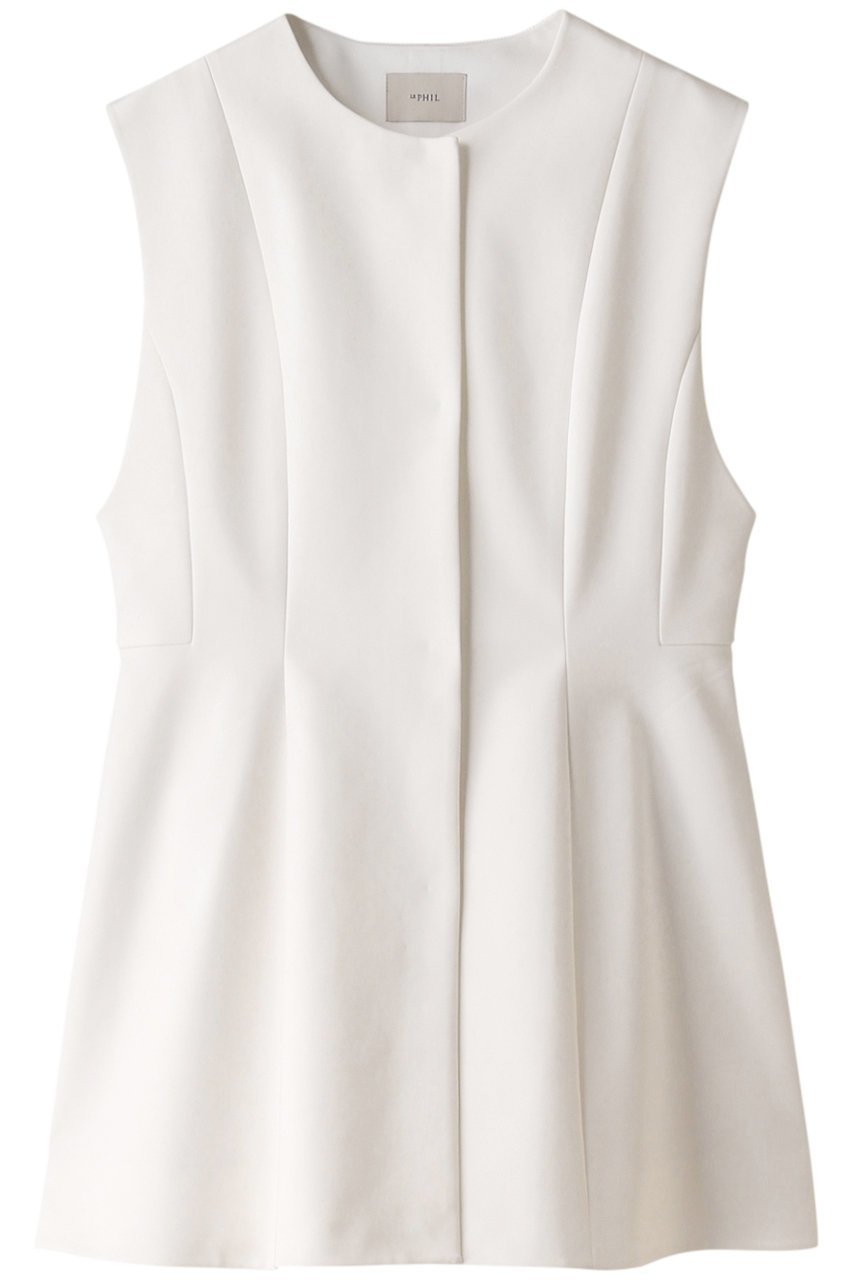 【ル フィル/LE PHIL】のダブルクロスペプラムジレ 人気、トレンドファッション・服の通販 founy(ファニー) ファッション Fashion レディースファッション Fashion for Women アウター Coat / Outerwear Collection レディースジャケット・軽アウター Jackets インナー Innerwear コンパクト Compact, Small Size ジャケット Jacket, Outerwear ストレッチ Stretch, Stretchy Fabric ノースリーブ Sleeveless, No-Sleeve パターン Pattern, Design Print フォルム Silhouette, Form other-1|ID: prp329100003772901 ipo3291000000032957133