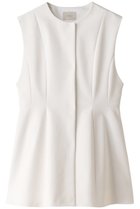 【ル フィル/LE PHIL】のダブルクロスペプラムジレ 人気、トレンドファッション・服の通販 founy(ファニー) ファッション Fashion レディースファッション Fashion for Women アウター Coat / Outerwear Collection レディースジャケット・軽アウター Jackets インナー Innerwear コンパクト Compact, Small Size ジャケット Jacket, Outerwear ストレッチ Stretch, Stretchy Fabric ノースリーブ Sleeveless, No-Sleeve パターン Pattern, Design Print フォルム Silhouette, Form thumbnail ホワイト|ID: prp329100003772901 ipo3291000000032957139