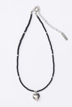 【メゾンスペシャル/MAISON SPECIAL】のHeart Beaded Necklace/ハートビーズネックレス 人気、トレンドファッション・服の通販 founy(ファニー) ファッション Fashion レディースファッション WOMEN ジュエリー Jewelry ネックレス Necklaces S/S・春夏 Ss・Spring/Summer おすすめ Recommend ガラス Glass コーティング Coating シルバー Silver シンプル Simple チェーン Chain ネックレス Necklace 夏 Summer 春 Spring thumbnail BLK(ブラック)|ID: prp329100003772906 ipo3291000000024843943