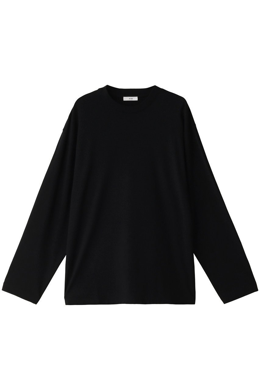 【エイトン/ATON / MEN】の【MEN】ROYAL WOOL JERSEY ロングスリーブ Tシャツ インテリア・キッズ・メンズ・レディースファッション・服の通販 founy(ファニー) 　ファッション　Fashion　メンズファッション　Fashion for Men　トップス・カットソー　Cut & Sew Tops　メンズシャツ　Shirts　シンプル　Simple, Minimal　スリーブ　Sleeve, Long Sleeve / Short Sleeve　バランス　Balance, Style Balance　ベーシック　Basic, Essential　ロング　Long, Long-Length　定番　Standard, Basic Item　ブラック|ID: prp329100003772952 ipo3291000000032796563