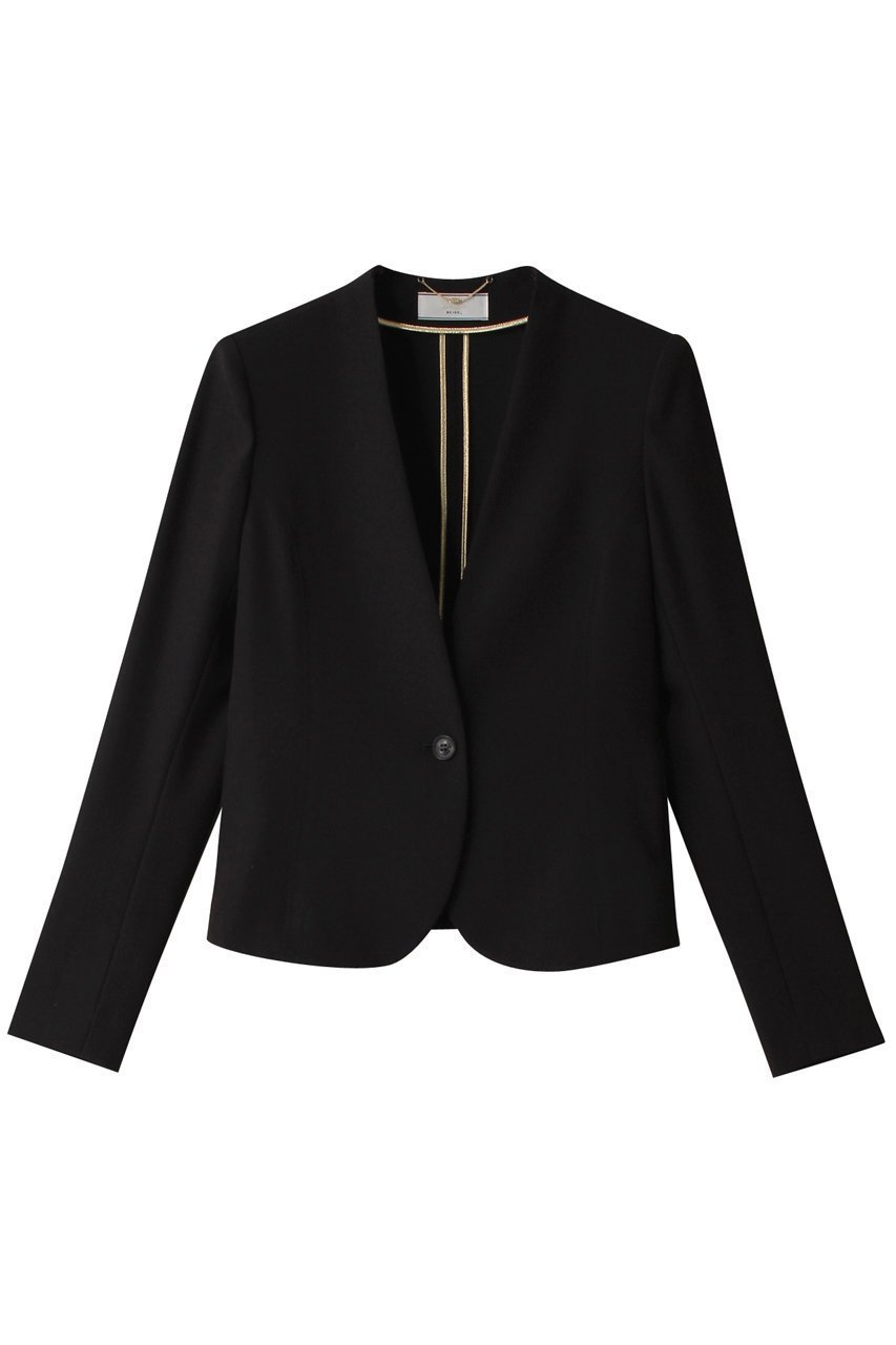 【ベイジ,/BEIGE,】のLUIZA(ルイーザ)/ノーカラージャケット インテリア・キッズ・メンズ・レディースファッション・服の通販 founy(ファニー) 　ファッション　Fashion　レディースファッション　Fashion for Women　アウター　Coat / Outerwear Collection　レディースジャケット・軽アウター　Jackets　ノーカラージャケット / シンプル上品コーデ　Collarless Jackets　インナー　Innerwear　ジャケット　Jacket, Outerwear　ビジネス 仕事 通勤　Business / Work / Commuting　Black|ID: prp329100003776961 ipo3291000000036604372