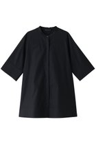 【ミズイロ インド/mizuiro ind】のstand collar A line shirt シャツ navy|ID:prp329100003779980