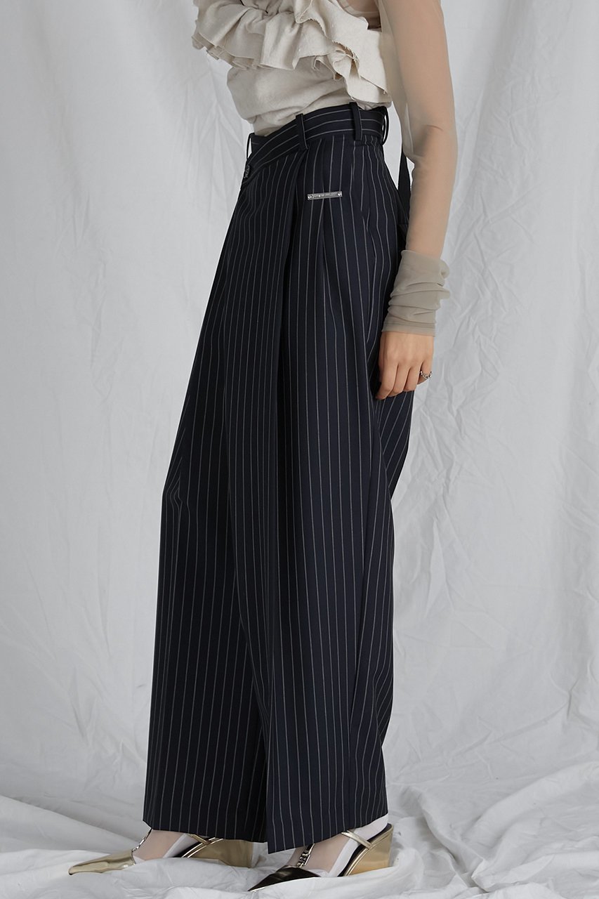 【プランク プロジェクト/PRANK PROJECT】のモヘアウールアシメタックパンツ / Mohair Wool Asymmetry Tack Pants 人気、トレンドファッション・服の通販 founy(ファニー) 　ファッション　Fashion　レディースファッション　Fashion for Women　パンツ　Pants & Trousers　おすすめ　Recommended / Our Picks　アシンメトリー　Asymmetrical Style　ストライプ　Stripe, Striped Pattern　フロント　Front, Front Design　ボトム　Bottoms, Lower Wear　吸水　Absorbent, Quick-Dry　夏　Summer　春　Spring　S/S・春夏　SS, Spring/Summer, Warm Season　other-8|ID: prp329100003782304 ipo3291000000032819550