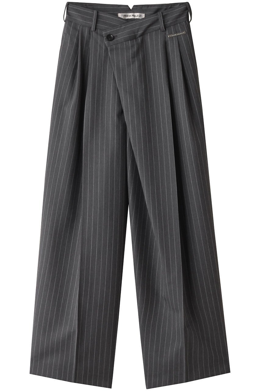 【プランク プロジェクト/PRANK PROJECT】のモヘアウールアシメタックパンツ / Mohair Wool Asymmetry Tack Pants 人気、トレンドファッション・服の通販 founy(ファニー) 　ファッション　Fashion　レディースファッション　Fashion for Women　パンツ　Pants & Trousers　おすすめ　Recommended / Our Picks　アシンメトリー　Asymmetrical Style　ストライプ　Stripe, Striped Pattern　フロント　Front, Front Design　ボトム　Bottoms, Lower Wear　吸水　Absorbent, Quick-Dry　夏　Summer　春　Spring　S/S・春夏　SS, Spring/Summer, Warm Season　 other-1|ID: prp329100003782304 ipo3291000000036010291