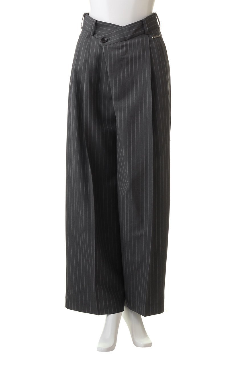 【プランク プロジェクト/PRANK PROJECT】のモヘアウールアシメタックパンツ / Mohair Wool Asymmetry Tack Pants 人気、トレンドファッション・服の通販 founy(ファニー) 　ファッション　Fashion　レディースファッション　Fashion for Women　パンツ　Pants & Trousers　おすすめ　Recommended / Our Picks　アシンメトリー　Asymmetrical Style　ストライプ　Stripe, Striped Pattern　フロント　Front, Front Design　ボトム　Bottoms, Lower Wear　吸水　Absorbent, Quick-Dry　夏　Summer　春　Spring　S/S・春夏　SS, Spring/Summer, Warm Season　other-2|ID: prp329100003782304 ipo3291000000036010295