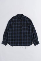 【プランク プロジェクト/PRANK PROJECT】のオンブレーチェックダメージシャツ / Ombre Check Damaged Shirt BLU(ブルー)|ID: prp329100003782311 ipo3291000000036401909
