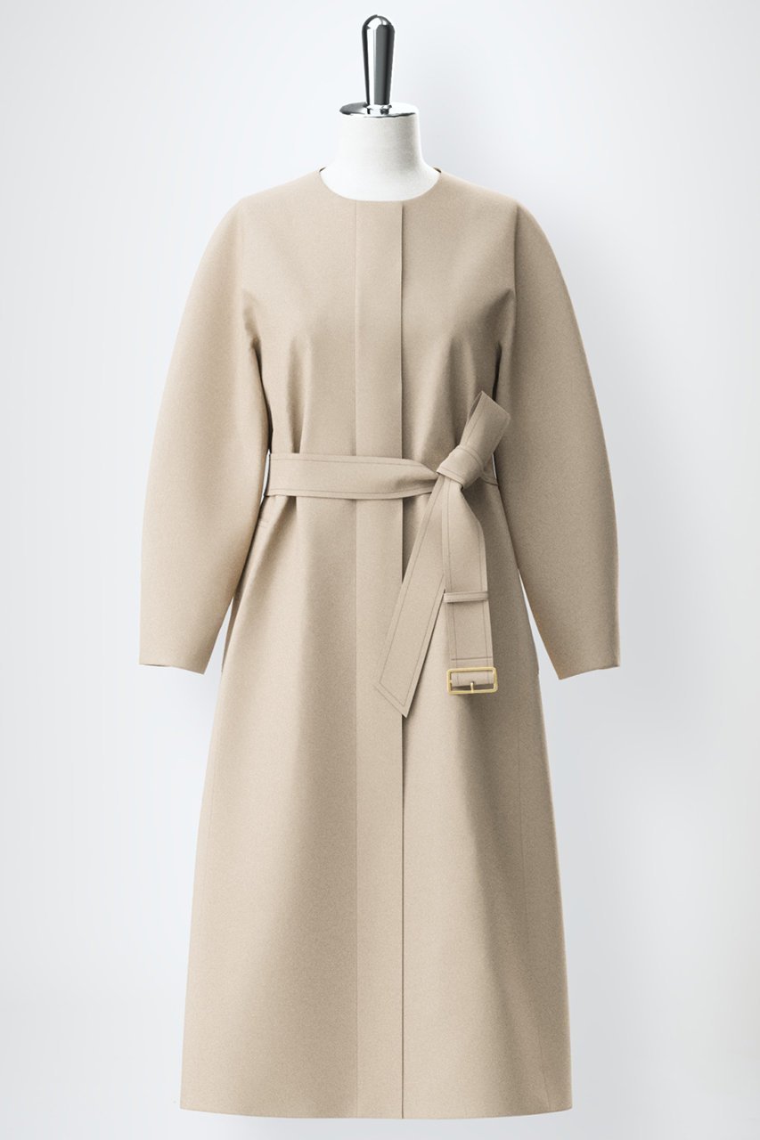 【アナイ/ANAYI】の撥水ツイルノーカラーコート インテリア・キッズ・メンズ・レディースファッション・服の通販 founy(ファニー) 　ファッション　Fashion　レディースファッション　Fashion for Women　アウター　Coat / Outerwear Collection　コート・ロングコート・ピーコート　Long Coats, Peacoats & More　おすすめ　Recommended / Our Picks　エレガント 上品　Elegant　ツイル　Twist, Twisted Detail　ドット　Polka Dot, Dot Pattern　ドレス　Dress, One-Piece　ベーシック　Basic, Essential　ロング　Long, Long-Length　ベージュ|ID: prp329100003782353 ipo3291000000032936589