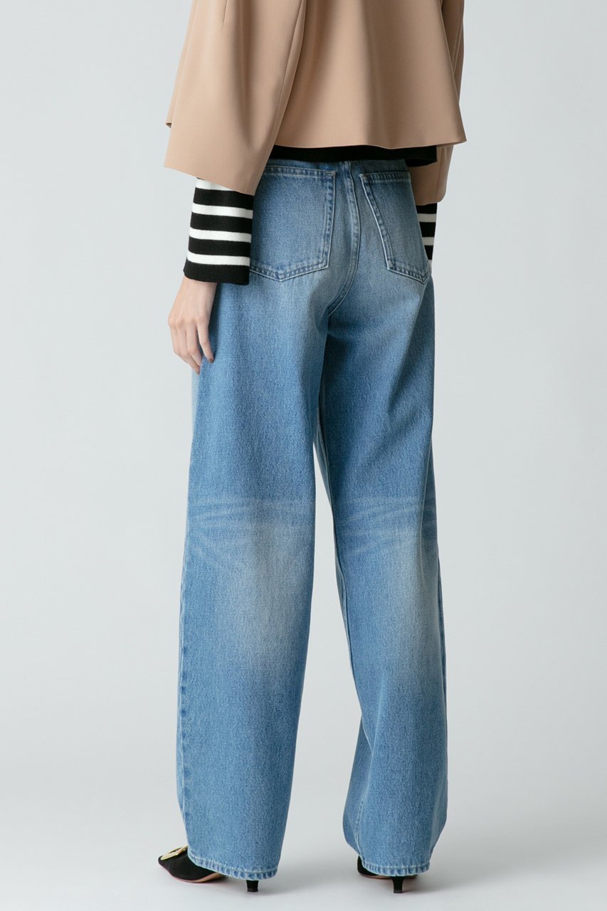 【アルアバイル/allureville】のデニムオーバルラインパンツ 人気、トレンドファッション・服の通販 founy(ファニー) 　ファッション　Fashion　レディースファッション　Fashion for Women　パンツ　Pants & Trousers　デニムパンツ・ジーンズ・美脚デニム　Denim Jeans & Pants　オーバル　Oval Design　ジャケット　Jacket, Outerwear　ストレート　Straight, Straight Cut　デニム　Denim, Jeans Material　パターン　Pattern, Design Print　フィット　Fit, Slim Fit　フェミニン　Feminine, Girly　プリント　Print, Printed Pattern　ボトム　Bottoms, Lower Wear　定番　Standard, Basic Item　other-5|ID: prp329100003786579 ipo3291000000032917705