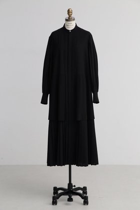 【ヒューエルミュージアム/hueLe Museum】の【STUMBLY】Pleats Combi Dress 人気、トレンドファッション・服の通販 founy(ファニー) ファッション Fashion レディースファッション Fashion for Women ワンピース Dresses フォーマル・パーティードレス・結婚式用ドレス Elegant & Casual Dresses チュニック Tunic Tops & Dresses シアー Sheer, See-Through ストレート Straight, Straight Cut チュニック Tunic, Long Top パターン Pattern, Design Print プリーツ Pleats, Pleated ロング Long, Long-Length エレガント 上品 Elegant 定番 Standard, Basic Item |ID:prp329100003786638