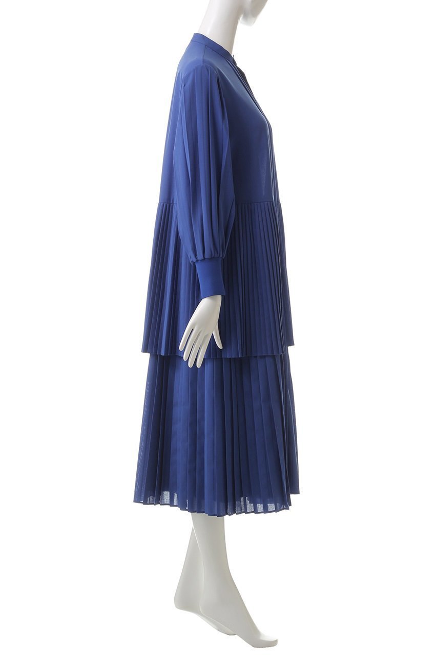 【ヒューエルミュージアム/hueLe Museum】の【STUMBLY】Pleats Combi Dress 人気、トレンドファッション・服の通販 founy(ファニー) 　ファッション　Fashion　レディースファッション　Fashion for Women　ワンピース　Dresses　フォーマル・パーティードレス・結婚式用ドレス　Elegant & Casual Dresses　チュニック　Tunic Tops & Dresses　シアー　Sheer, See-Through　ストレート　Straight, Straight Cut　チュニック　Tunic, Long Top　パターン　Pattern, Design Print　プリーツ　Pleats, Pleated　ロング　Long, Long-Length　エレガント 上品　Elegant　定番　Standard, Basic Item　other-3|ID: prp329100003786638 ipo3291000000032890565