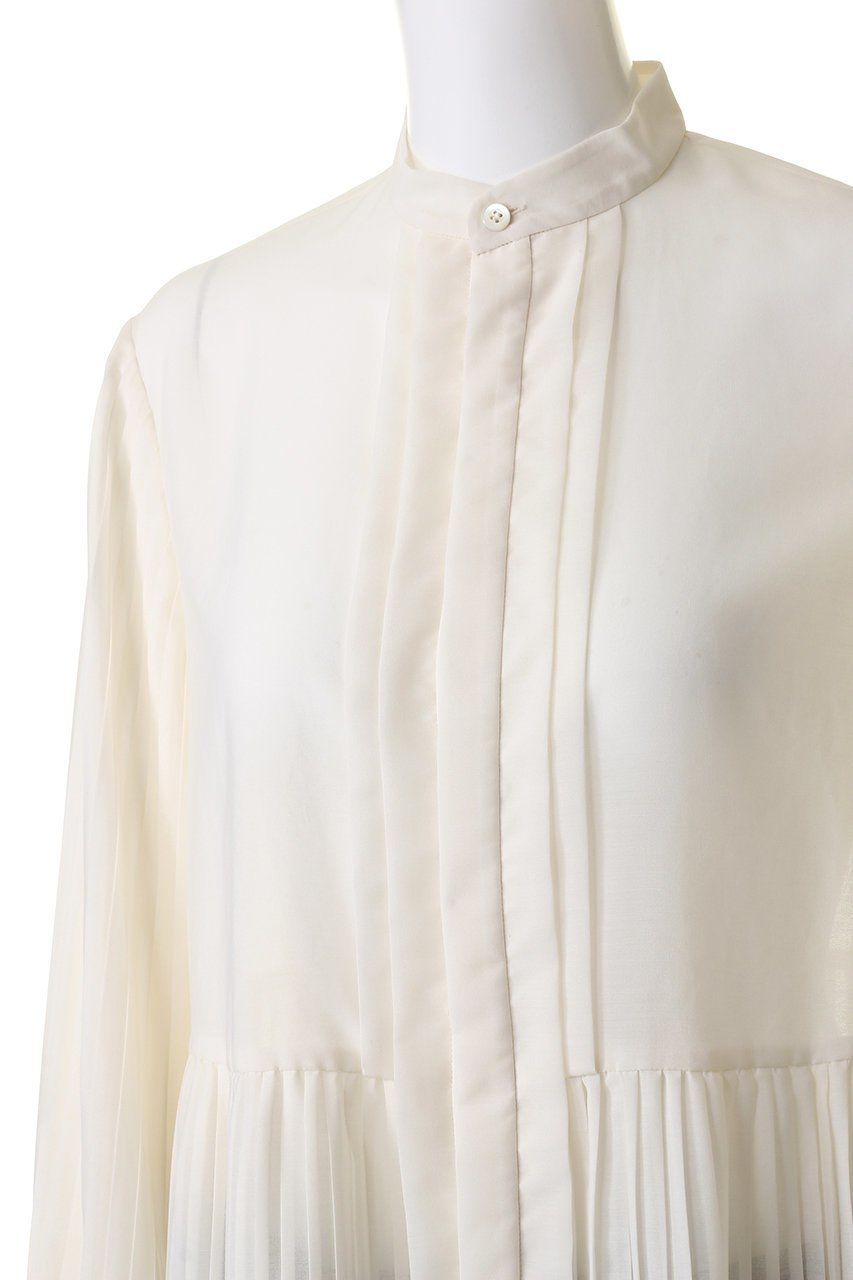 【ヒューエルミュージアム/hueLe Museum】の【STUMBLY】プリーツスリーブブラウス 人気、トレンドファッション・服の通販 founy(ファニー) 　ファッション　Fashion　レディースファッション　Fashion for Women　トップス・カットソー　Cut & Sew Tops　シャツ・ブラウス・オフィスカジュアル　Elegant Blouses & Button-Ups　エレガント 上品　Elegant　シアー　Sheer, See-Through　スリーブ　Sleeve, Long Sleeve / Short Sleeve　プリーツ　Pleats, Pleated　モダン　Modern, Contemporary　ロング　Long, Long-Length　other-5|ID: prp329100003786642 ipo3291000000032920220