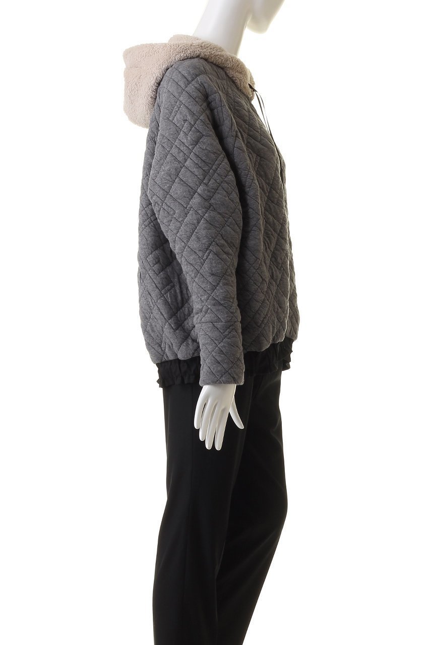 【イクコ/IKUKO】のキルトニット&シープボア ジップアップパーカ 人気、トレンドファッション・服の通販 founy(ファニー) 　ファッション　Fashion　レディースファッション　Fashion for Women　トップス・カットソー　Cut & Sew Tops　ニット　Knit Tops & Sweaters　レディースパーカー・カジュアルフーディー　Casual Hoodies & Sweatshirts　キルト　Quilt, Quilted Fabric　コンビ　Combo, Combination Style　パーカー　Hoodie, Parka　フォルム　Silhouette, Form　リラックス　Relax, Relaxed Fit　other-3|ID: prp329100003789306 ipo3291000000032953292
