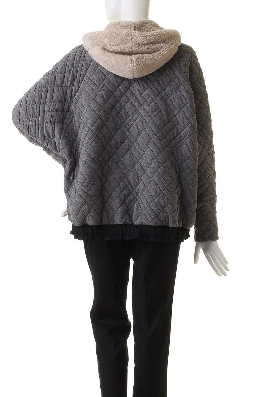 【イクコ/IKUKO】のキルトニット&シープボア ジップアップパーカ 人気、トレンドファッション・服の通販 founy(ファニー) 　ファッション　Fashion　レディースファッション　Fashion for Women　トップス・カットソー　Cut & Sew Tops　ニット　Knit Tops & Sweaters　レディースパーカー・カジュアルフーディー　Casual Hoodies & Sweatshirts　キルト　Quilt, Quilted Fabric　コンビ　Combo, Combination Style　パーカー　Hoodie, Parka　フォルム　Silhouette, Form　リラックス　Relax, Relaxed Fit　other-4|ID: prp329100003789306 ipo3291000000035372510