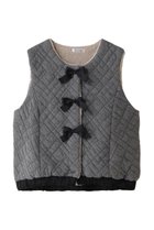 【イクコ/IKUKO】のキルトニット&シープボア ベスト 人気、トレンドファッション・服の通販 founy(ファニー) ファッション Fashion レディースファッション Fashion for Women アウター Coat / Outerwear Collection レディースジャケット・軽アウター Jackets キルティング Quilted, Quilting キルト Quilt, Quilted Fabric クラシカル Classical, Vintage-Inspired ジャケット Jacket, Outerwear フロント Front, Front Design ベスト Vest, Waistcoat リボン Ribbon, Bow 防寒 Cold Protection, Winter-Ready thumbnail グレー杢|ID: prp329100003789307 ipo3291000000032961967