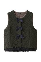 【イクコ/IKUKO】のキルトニット&シープボア ベスト 人気、トレンドファッション・服の通販 founy(ファニー) ファッション Fashion レディースファッション Fashion for Women アウター Coat / Outerwear Collection レディースジャケット・軽アウター Jackets キルティング Quilted, Quilting キルト Quilt, Quilted Fabric クラシカル Classical, Vintage-Inspired ジャケット Jacket, Outerwear フロント Front, Front Design ベスト Vest, Waistcoat リボン Ribbon, Bow 防寒 Cold Protection, Winter-Ready thumbnail カーキ|ID: prp329100003789307 ipo3291000000032961971