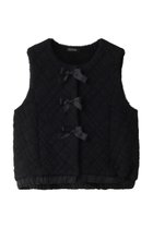 【イクコ/IKUKO】のキルトニット&シープボア ベスト 人気、トレンドファッション・服の通販 founy(ファニー) ファッション Fashion レディースファッション Fashion for Women アウター Coat / Outerwear Collection レディースジャケット・軽アウター Jackets キルティング Quilted, Quilting キルト Quilt, Quilted Fabric クラシカル Classical, Vintage-Inspired ジャケット Jacket, Outerwear フロント Front, Front Design ベスト Vest, Waistcoat リボン Ribbon, Bow 防寒 Cold Protection, Winter-Ready thumbnail ブラック|ID: prp329100003789307 ipo3291000000032961976