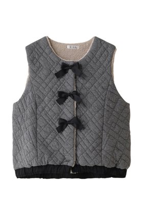 【イクコ/IKUKO】のキルトニット&シープボア ベスト 人気、トレンドファッション・服の通販 founy(ファニー) ファッション Fashion レディースファッション Fashion for Women アウター Coat / Outerwear Collection レディースジャケット・軽アウター Jackets キルティング Quilted, Quilting キルト Quilt, Quilted Fabric クラシカル Classical, Vintage-Inspired ジャケット Jacket, Outerwear フロント Front, Front Design ベスト Vest, Waistcoat リボン Ribbon, Bow 防寒 Cold Protection, Winter-Ready |ID:prp329100003789307