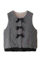 【イクコ/IKUKO】のキルトニット&シープボア ベスト 人気、トレンドファッション・服の通販 founy(ファニー) ファッション Fashion レディースファッション Fashion for Women アウター Coat / Outerwear Collection レディースジャケット・軽アウター Jackets キルティング Quilted, Quilting キルト Quilt, Quilted Fabric クラシカル Classical, Vintage-Inspired ジャケット Jacket, Outerwear フロント Front, Front Design ベスト Vest, Waistcoat リボン Ribbon, Bow 防寒 Cold Protection, Winter-Ready |ID:prp329100003789307