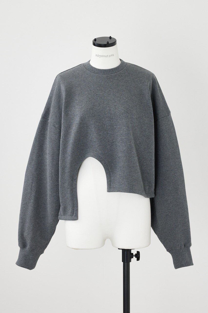 【ナゴンスタンス/nagonstans】のSweat アシンメホール P.O/プルオーバー インテリア・キッズ・メンズ・レディースファッション・服の通販 founy(ファニー) 　ファッション　Fashion　レディースファッション　Fashion for Women　トップス・カットソー　Cut & Sew Tops　シャツ・ブラウス・オフィスカジュアル　Elegant Blouses & Button-Ups　レディースパーカー・カジュアルフーディー　Casual Hoodies & Sweatshirts　ロングTシャツ・Tシャツ　Longline T-Shirts & Tees　カジュアルプルオーバー・ニットトップス　Pullovers & Knit Tops / Casual Pullovers　スウェット・クルーネックトップス　Sweatshirts & Crewnecks / Relaxed Fit Sweat Tops　カットソー・ベーシックTシャツ　Cut-and-Sewn Tops / Stretch Tees & Basics　スウェット / スエット　Sweatshirt, Sweatwear　スリット　Slit, Slit Detail　パッチ　Patch, Appliqué　防寒　Cold Protection, Winter-Ready　Stone|ID: prp329100003789316 ipo3291000000032845203