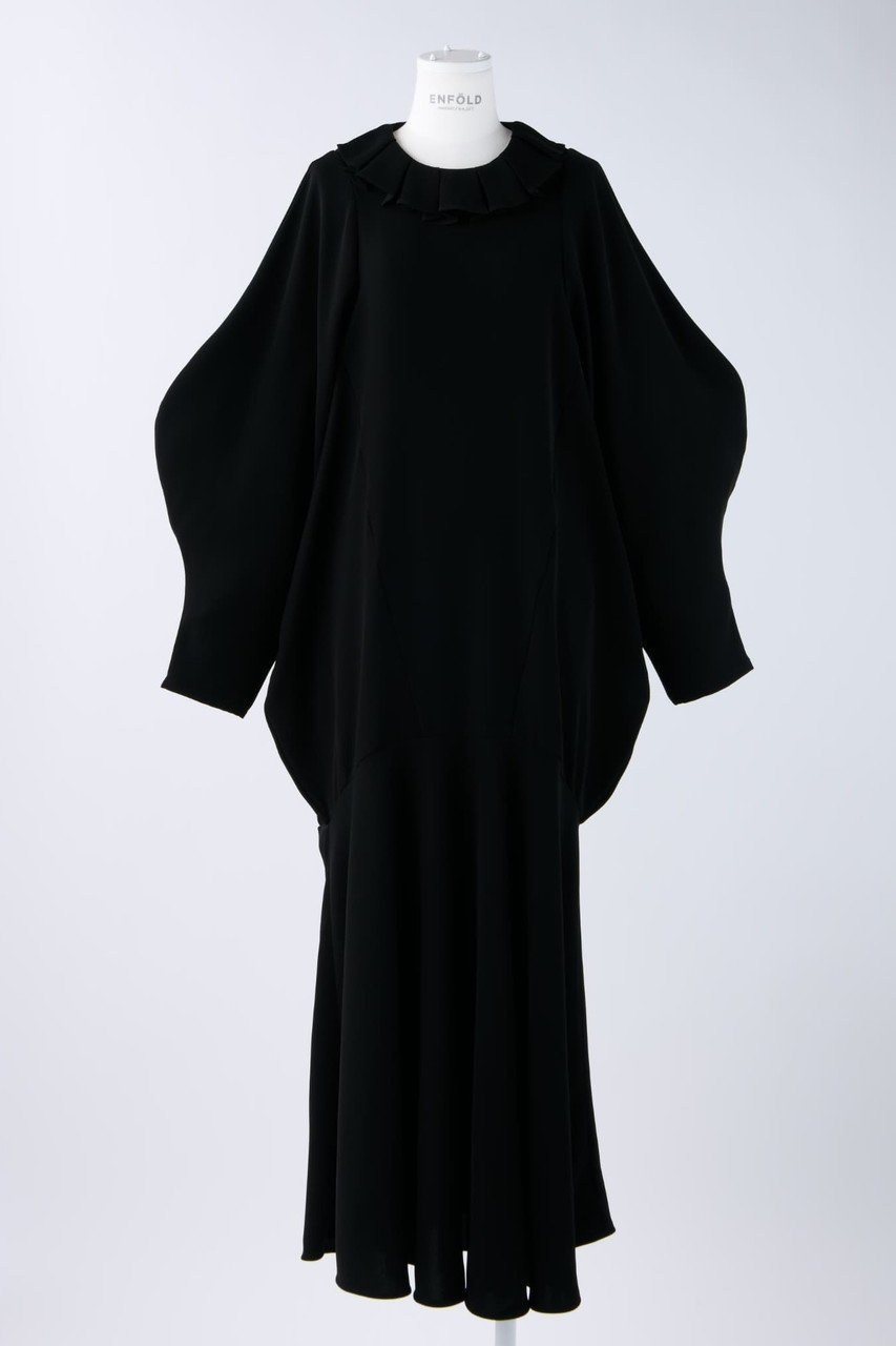 【エンフォルド/ENFOLD】の【The Formal】PEツイル ネックプリーツDRS/ドレス 人気、トレンドファッション・服の通販 founy(ファニー) 　ファッション　Fashion　レディースファッション　Fashion for Women　ワンピース　Dresses　フォーマル・パーティードレス・結婚式用ドレス　Elegant & Casual Dresses　チュニック　Tunic Tops & Dresses　チュニック　Tunic, Long Top　ツイル　Twist, Twisted Detail　ドレス　Dress, One-Piece　フォルム　Silhouette, Form　フリル　Frill, Ruffle　プリーツ　Pleats, Pleated　ロング　Long, Long-Length　エレガント 上品　Elegant　人気　Popular, Best Seller　定番　Standard, Basic Item　 other-1|ID: prp329100003789359 ipo3291000000032922608