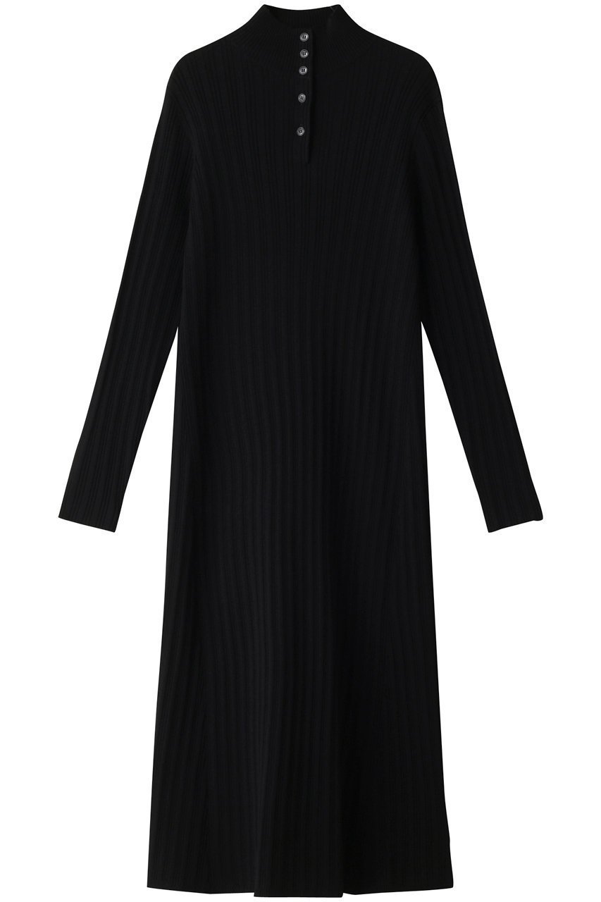 【リムアーク/RIM.ARK】のOpen collar high neck OP/ワンピース インテリア・キッズ・メンズ・レディースファッション・服の通販 founy(ファニー) 　ファッション　Fashion　レディースファッション　Fashion for Women　ワンピース　Dresses　チュニック　Tunic Tops & Dresses　チュニック　Tunic, Long Top　フレア　Flare, Flared　ベーシック　Basic, Essential　ロング　Long, Long-Length　ブラック|ID: prp329100003799653 ipo3291000000032885957