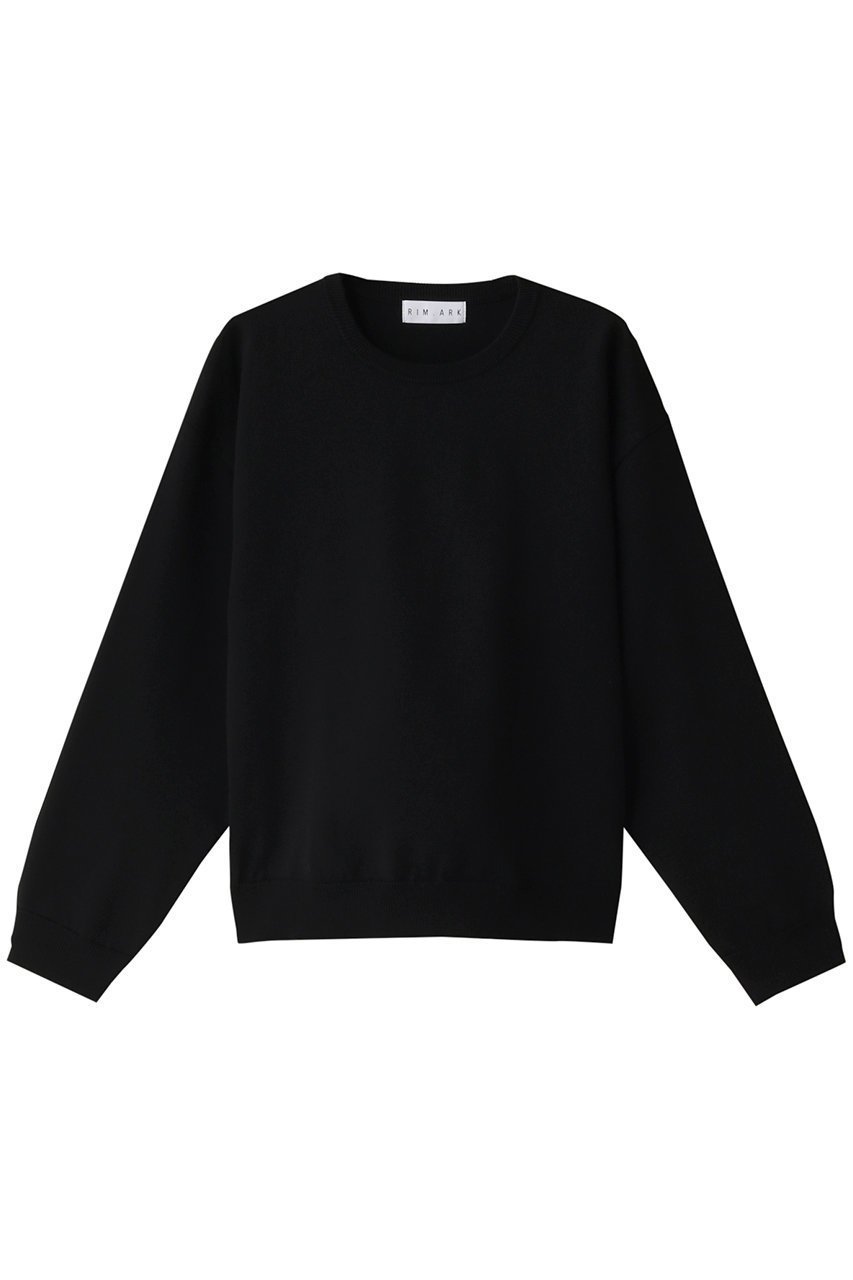 【リムアーク/RIM.ARK】のBasic R-neck knit PO(SMALL)/ニット インテリア・キッズ・メンズ・レディースファッション・服の通販 founy(ファニー) 　ファッション　Fashion　レディースファッション　Fashion for Women　トップス・カットソー　Cut & Sew Tops　ニット　Knit Tops & Sweaters　カジュアルプルオーバー・ニットトップス　Pullovers & Knit Tops / Casual Pullovers　インナー　Innerwear　カットソー　Cut and Sewn Top　スウェット / スエット　Sweatshirt, Sweatwear　ベーシック　Basic, Essential　定番　Standard, Basic Item　ブラック|ID: prp329100003799655 ipo3291000000032959573