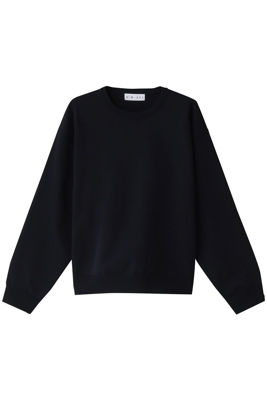 【リムアーク/RIM.ARK】のBasic R-neck knit PO(SMALL)/ニット インテリア・キッズ・メンズ・レディースファッション・服の通販 founy(ファニー) 　ファッション　Fashion　レディースファッション　Fashion for Women　トップス・カットソー　Cut & Sew Tops　ニット　Knit Tops & Sweaters　カジュアルプルオーバー・ニットトップス　Pullovers & Knit Tops / Casual Pullovers　インナー　Innerwear　カットソー　Cut and Sewn Top　スウェット / スエット　Sweatshirt, Sweatwear　ベーシック　Basic, Essential　定番　Standard, Basic Item　ネイビー|ID: prp329100003799655 ipo3291000000032959581