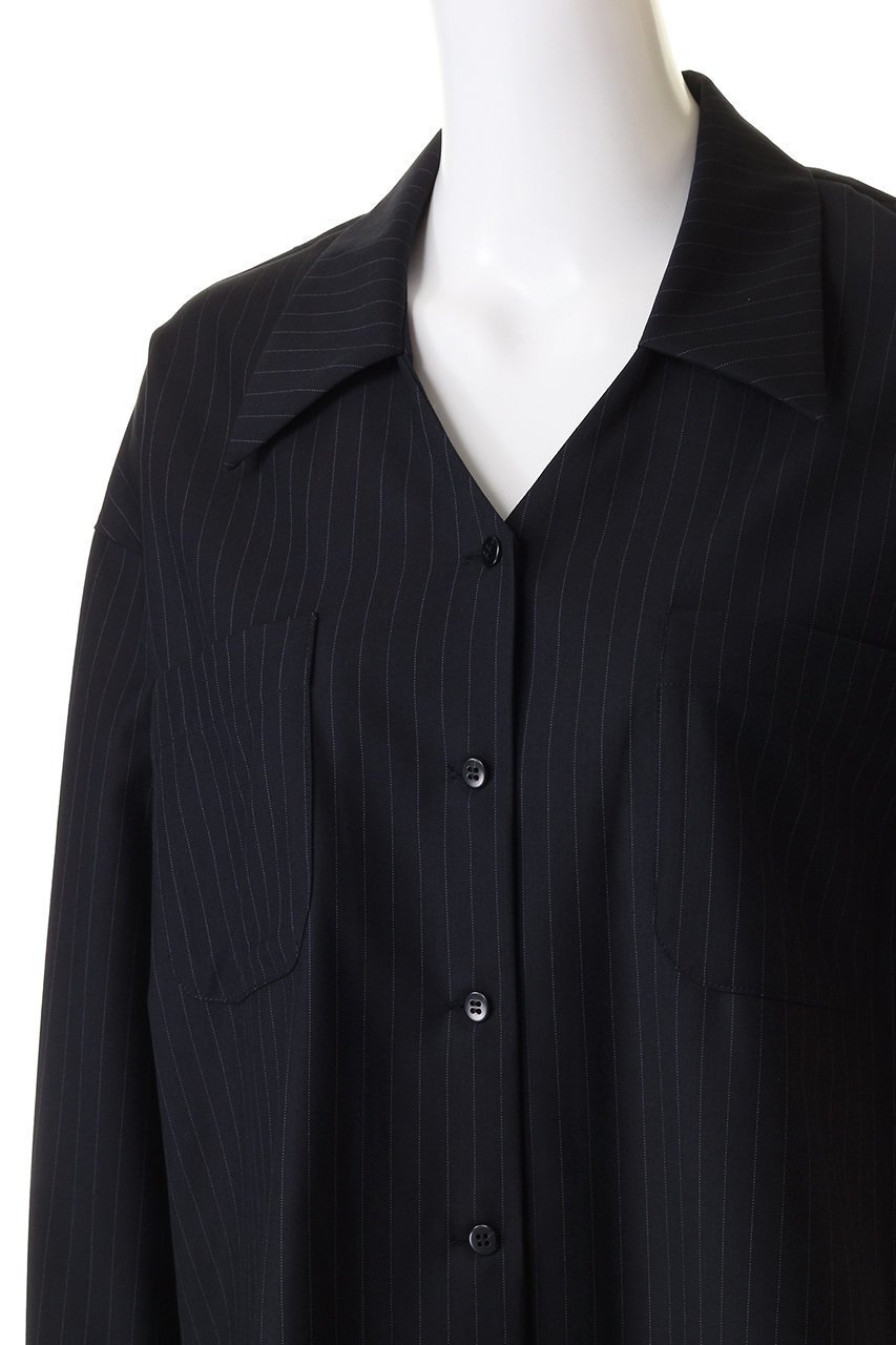【リムアーク/RIM.ARK】のV cut relaxy SH/シャツ 人気、トレンドファッション・服の通販 founy(ファニー) 　ファッション　Fashion　レディースファッション　WOMEN　トップス・カットソー　Tops/Tshirt　シャツ/ブラウス　Shirts/Blouses　コンパクト　Compact　ジュエリー　Jewelry　ストライプ　Stripe　スリーブ　Sleeve　マニッシュ　Mannish　ロング　Long　other-5|ID: prp329100003799661 ipo3291000000032377027
