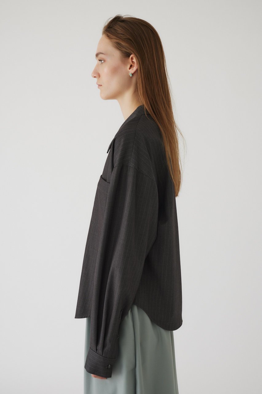 【リムアーク/RIM.ARK】のV cut relaxy SH/シャツ 人気、トレンドファッション・服の通販 founy(ファニー) ファッション Fashion レディースファッション Fashion for Women トップス・カットソー Cut & Sew Tops シャツ・ブラウス・オフィスカジュアル Elegant Blouses & Button-Ups コンパクト Compact, Small Size ジュエリー Jewelry, Accessories ストライプ Stripe, Striped Pattern スリーブ Sleeve, Long Sleeve / Short Sleeve マニッシュ Mannish, Boyish ロング Long, Long-Length other-8|ID: prp329100003799661 ipo3291000000032785230