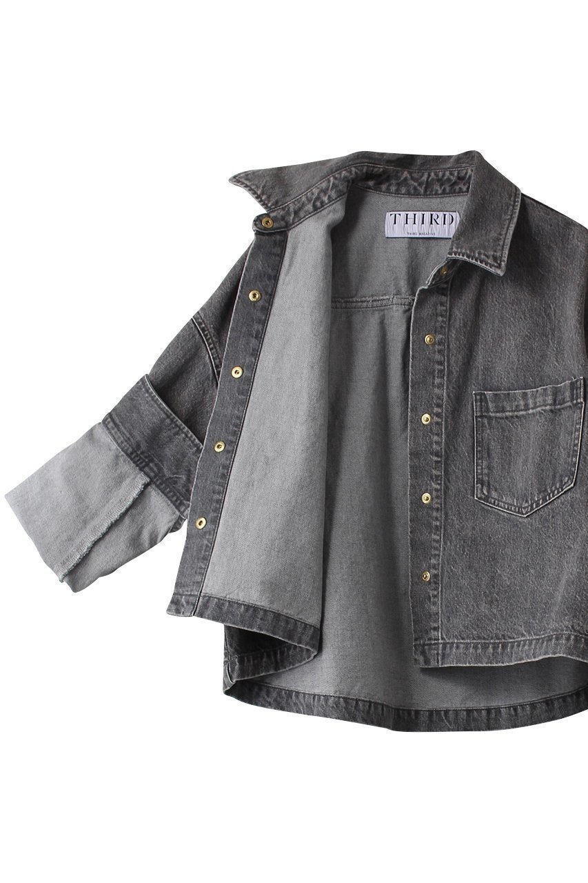 【サードマガジン/THIRD MAGAZINE】のデニムオーバーシャツジャケット 人気、トレンドファッション・服の通販 founy(ファニー)  ファッション Fashion レディースファッション Fashion for Women アウター Coat / Outerwear Collection レディースジャケット・軽アウター Jackets コンパクト Compact, Small Size ショート Short, Short Length ジャケット Jacket, Outerwear デニム Denim, Jeans Material バランス Balance, Style Balance フレア Flare, Flared ワイド Wide, Wide Fit other-6|ID: prp329100003802028 ipo3291000000033705494