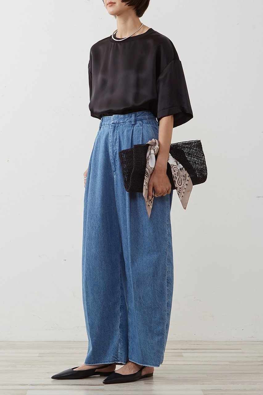 【サードマガジン/THIRD MAGAZINE】のデニムタックパンツ 人気、トレンドファッション・服の通販 founy(ファニー) 　ファッション　Fashion　レディースファッション　Fashion for Women　パンツ　Pants & Trousers　デニムパンツ・ジーンズ・美脚デニム　Denim Jeans & Pants　おすすめ　Recommended / Our Picks　デニム　Denim, Jeans Material　バルーン　Balloon, Balloon Silhouette　ワイド　Wide, Wide Fit　other-5|ID: prp329100003802030 ipo3291000000032904971