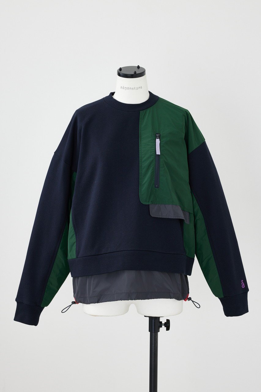 【ナゴンスタンス/nagonstans】のSweat Woven Combi Crew/スウェット 大人の最旬トレンドファッション＆コーディネート founy(ファウニー) 　ファッション　Fashion　レディースファッション　Fashion for Women　トップス・カットソー　Cut & Sew Tops　シャツ・ブラウス・オフィスカジュアル　Elegant Blouses & Button-Ups　レディースパーカー・カジュアルフーディー　Casual Hoodies & Sweatshirts　ロングTシャツ・Tシャツ　Longline T-Shirts & Tees　スウェット・クルーネックトップス　Sweatshirts & Crewnecks / Relaxed Fit Sweat Tops　カットソー・ベーシックTシャツ　Cut-and-Sewn Tops / Stretch Tees & Basics　スウェット / スエット　Sweatshirt, Sweatwear　パッチワーク　Patchwork, Mixed Fabric　 other-1|ID: prp329100003810296 ipo3291000000036988070