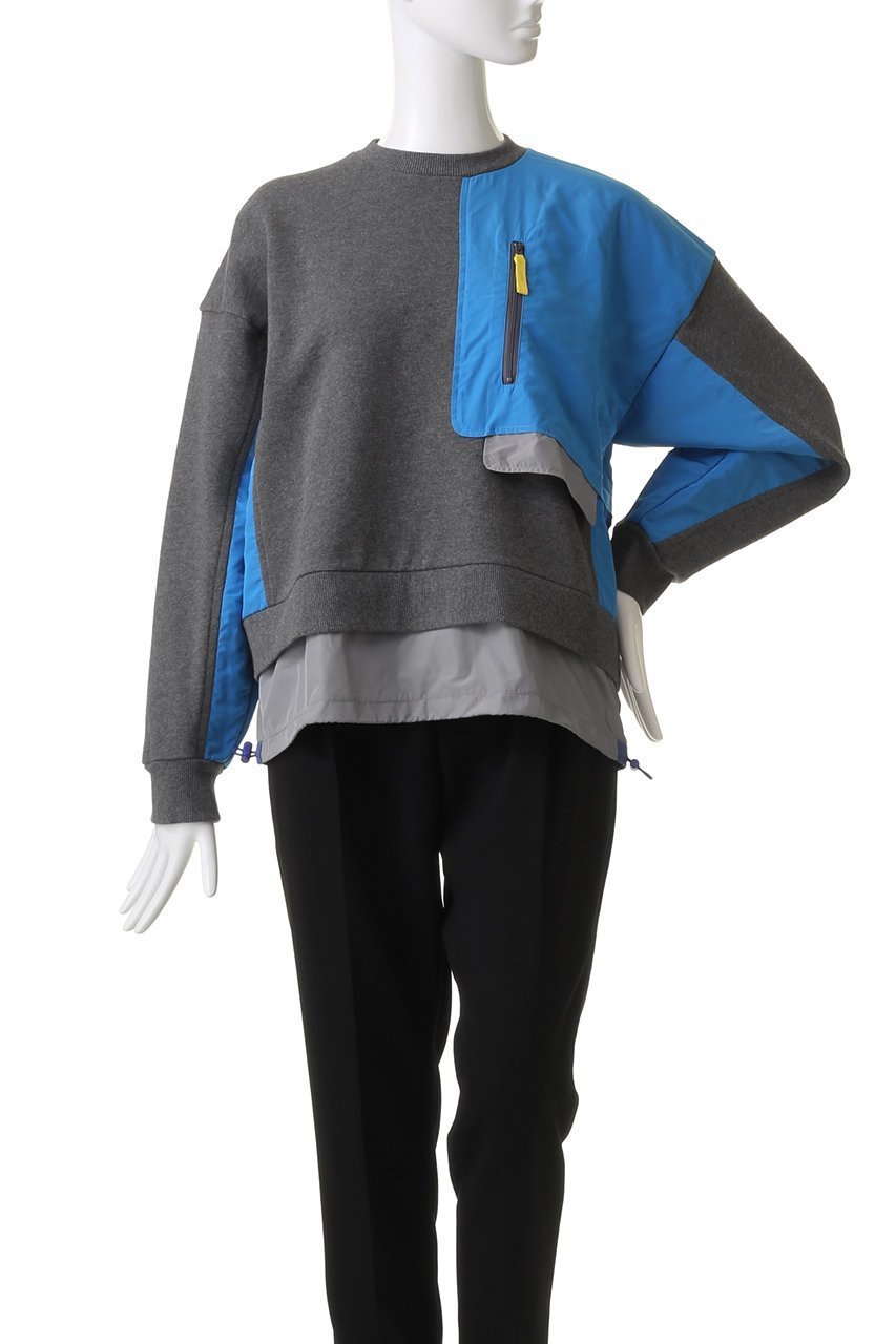 【ナゴンスタンス/nagonstans】のSweat Woven Combi Crew/スウェット 大人の最旬トレンドファッション＆コーディネート founy(ファウニー) 　ファッション　Fashion　レディースファッション　Fashion for Women　トップス・カットソー　Cut & Sew Tops　シャツ・ブラウス・オフィスカジュアル　Elegant Blouses & Button-Ups　レディースパーカー・カジュアルフーディー　Casual Hoodies & Sweatshirts　ロングTシャツ・Tシャツ　Longline T-Shirts & Tees　スウェット・クルーネックトップス　Sweatshirts & Crewnecks / Relaxed Fit Sweat Tops　カットソー・ベーシックTシャツ　Cut-and-Sewn Tops / Stretch Tees & Basics　スウェット / スエット　Sweatshirt, Sweatwear　パッチワーク　Patchwork, Mixed Fabric　other-6|ID: prp329100003810296 ipo3291000000036988084