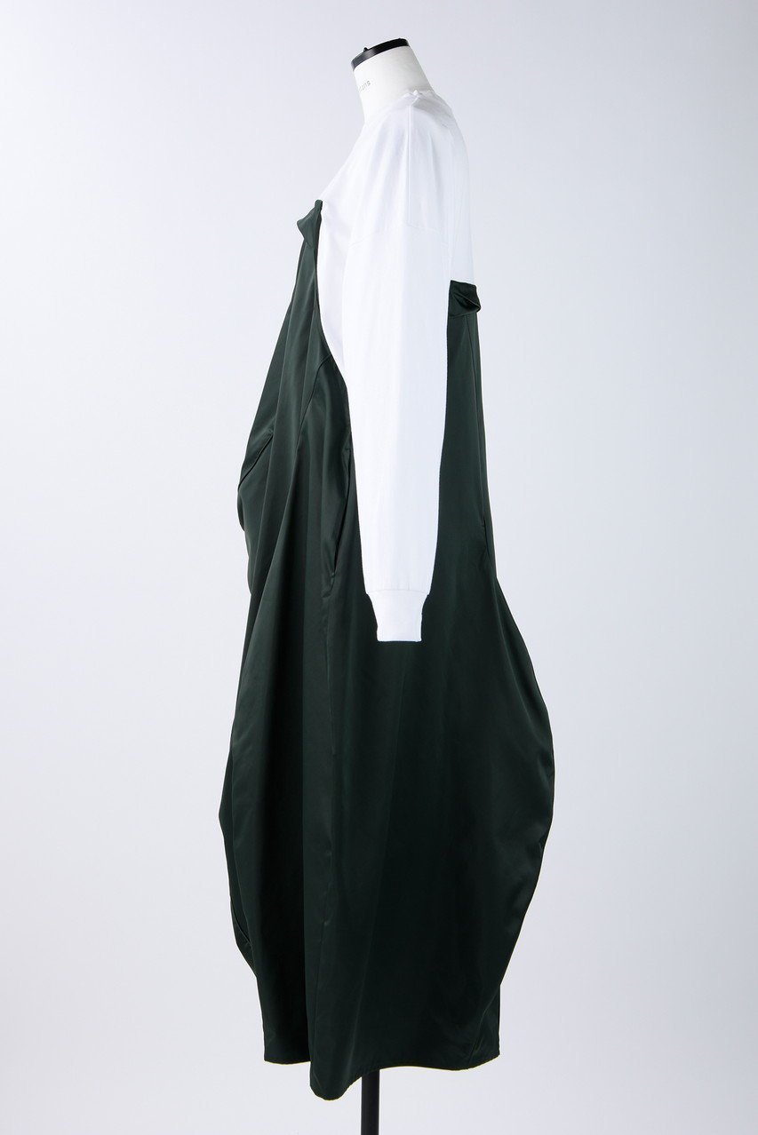 【ナゴンスタンス/nagonstans】のPEサテン Docking DRS/ドレス・ワンピース 人気、トレンドファッション・服の通販 founy(ファニー) 　ファッション　Fashion　レディースファッション　Fashion for Women　ワンピース　Dresses　フォーマル・パーティードレス・結婚式用ドレス　Elegant & Casual Dresses　チュニック　Tunic Tops & Dresses　アシンメトリー　Asymmetrical Style　サテン　Satin, Glossy Fabric　シューズ　Shoes, Footwear　スニーカー　Sneakers, Trainers　ソックス　Socks, Hosiery　チュニック　Tunic, Long Top　ドレス　Dress, One-Piece　ドレープ　Drape, Draping Fabric　ロング　Long, Long-Length　エレガント 上品　Elegant　長袖　Long Sleeve, Full Sleeve　other-2|ID: prp329100003810301 ipo3291000000032899818