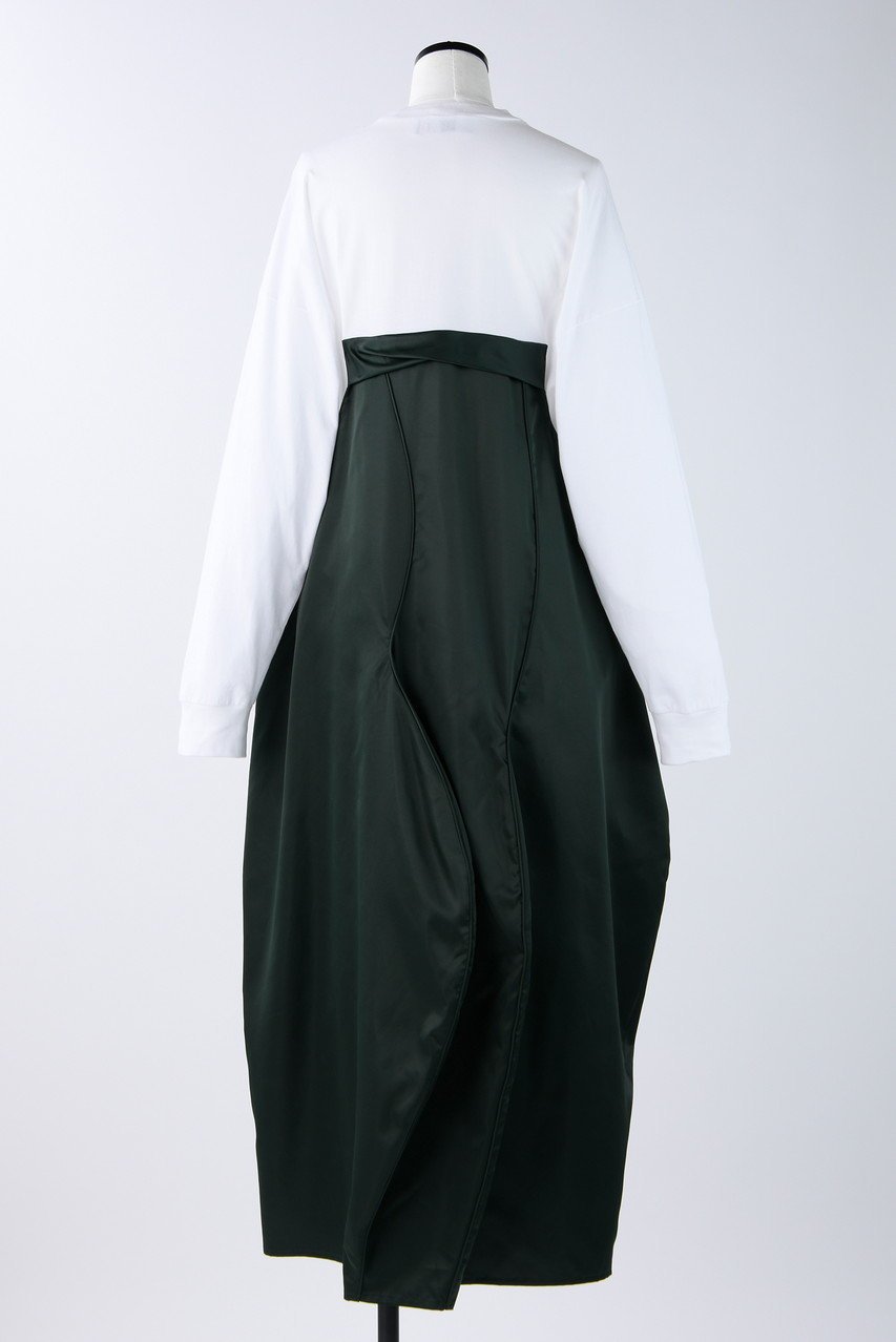 【ナゴンスタンス/nagonstans】のPEサテン Docking DRS/ドレス・ワンピース 人気、トレンドファッション・服の通販 founy(ファニー) 　ファッション　Fashion　レディースファッション　Fashion for Women　ワンピース　Dresses　フォーマル・パーティードレス・結婚式用ドレス　Elegant & Casual Dresses　チュニック　Tunic Tops & Dresses　アシンメトリー　Asymmetrical Style　サテン　Satin, Glossy Fabric　シューズ　Shoes, Footwear　スニーカー　Sneakers, Trainers　ソックス　Socks, Hosiery　チュニック　Tunic, Long Top　ドレス　Dress, One-Piece　ドレープ　Drape, Draping Fabric　ロング　Long, Long-Length　エレガント 上品　Elegant　長袖　Long Sleeve, Full Sleeve　other-3|ID: prp329100003810301 ipo3291000000032899821
