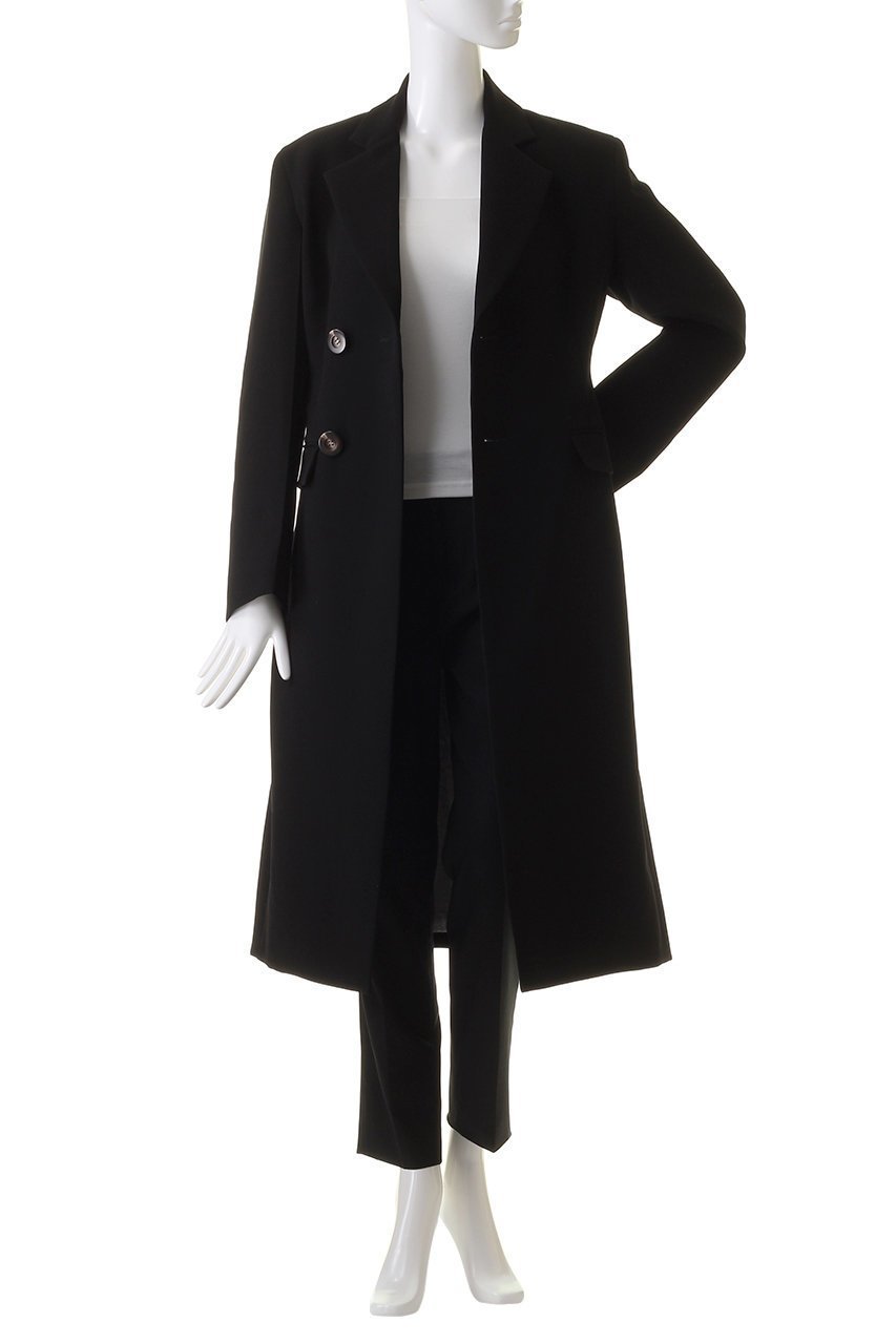 【エンフォルド/ENFOLD】のポリエステルダブルクロス シェイプロングコート 人気、トレンドファッション・服の通販 founy(ファニー) 　ファッション　Fashion　レディースファッション　Fashion for Women　アウター　Coat / Outerwear Collection　コート・ロングコート・ピーコート　Long Coats, Peacoats & More　シェイプ　Shape, Slim Fit　ストレッチ　Stretch, Stretchy Fabric　ダブル　Double, Double-Breasted　ロング　Long, Long-Length　ワンポイント　One Point, Statement Accent　other-7|ID: prp329100003810318 ipo3291000000036529498