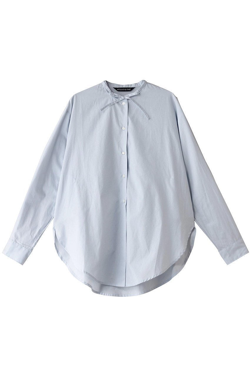 【ミズイロ インド/mizuiro ind】のribbon tie shirt tunic チュニック インテリア・キッズ・メンズ・レディースファッション・服の通販 founy(ファニー) 　ファッション　Fashion　レディースファッション　WOMEN　トップス・カットソー　Tops/Tshirt　シャツ/ブラウス　Shirts/Blouses　スリーブ　Sleeve　チュニック　Tunic　ベスト　Vest　リボン　Ribbon　ロング　Long　エレガント 上品　Elegant　今季　This Season　NEW・新作・新着・新入荷　New Arrivals　l.blue|ID: prp329100003811125 ipo3291000000029178563