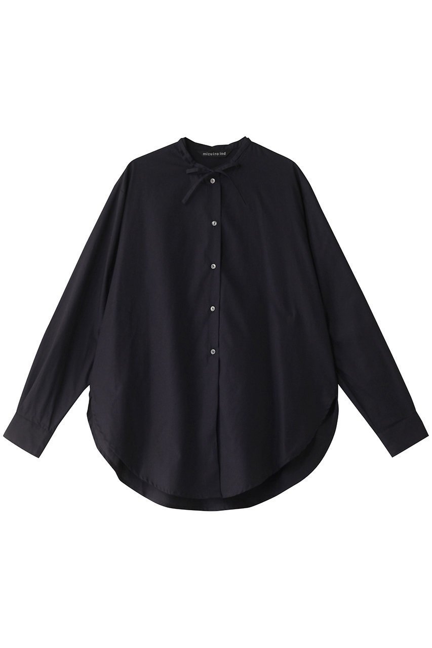 【ミズイロ インド/mizuiro ind】のribbon tie shirt tunic チュニック インテリア・キッズ・メンズ・レディースファッション・服の通販 founy(ファニー) 　ファッション　Fashion　レディースファッション　WOMEN　トップス・カットソー　Tops/Tshirt　シャツ/ブラウス　Shirts/Blouses　スリーブ　Sleeve　チュニック　Tunic　ベスト　Vest　リボン　Ribbon　ロング　Long　エレガント 上品　Elegant　今季　This Season　NEW・新作・新着・新入荷　New Arrivals　navy|ID: prp329100003811125 ipo3291000000029178564