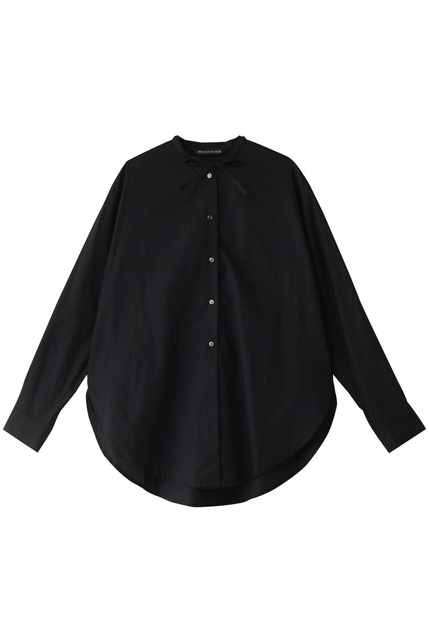 【ミズイロ インド/mizuiro ind】のribbon tie shirt tunic チュニック インテリア・キッズ・メンズ・レディースファッション・服の通販 founy(ファニー) 　ファッション　Fashion　レディースファッション　WOMEN　トップス・カットソー　Tops/Tshirt　シャツ/ブラウス　Shirts/Blouses　スリーブ　Sleeve　チュニック　Tunic　ベスト　Vest　リボン　Ribbon　ロング　Long　エレガント 上品　Elegant　今季　This Season　NEW・新作・新着・新入荷　New Arrivals　black|ID: prp329100003811125 ipo3291000000029178565