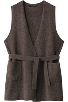 【ミズイロ インド/mizuiro ind】のv neck gilet w/belt ジレ brown|ID: prp329100003812959 ipo3291000000029937917