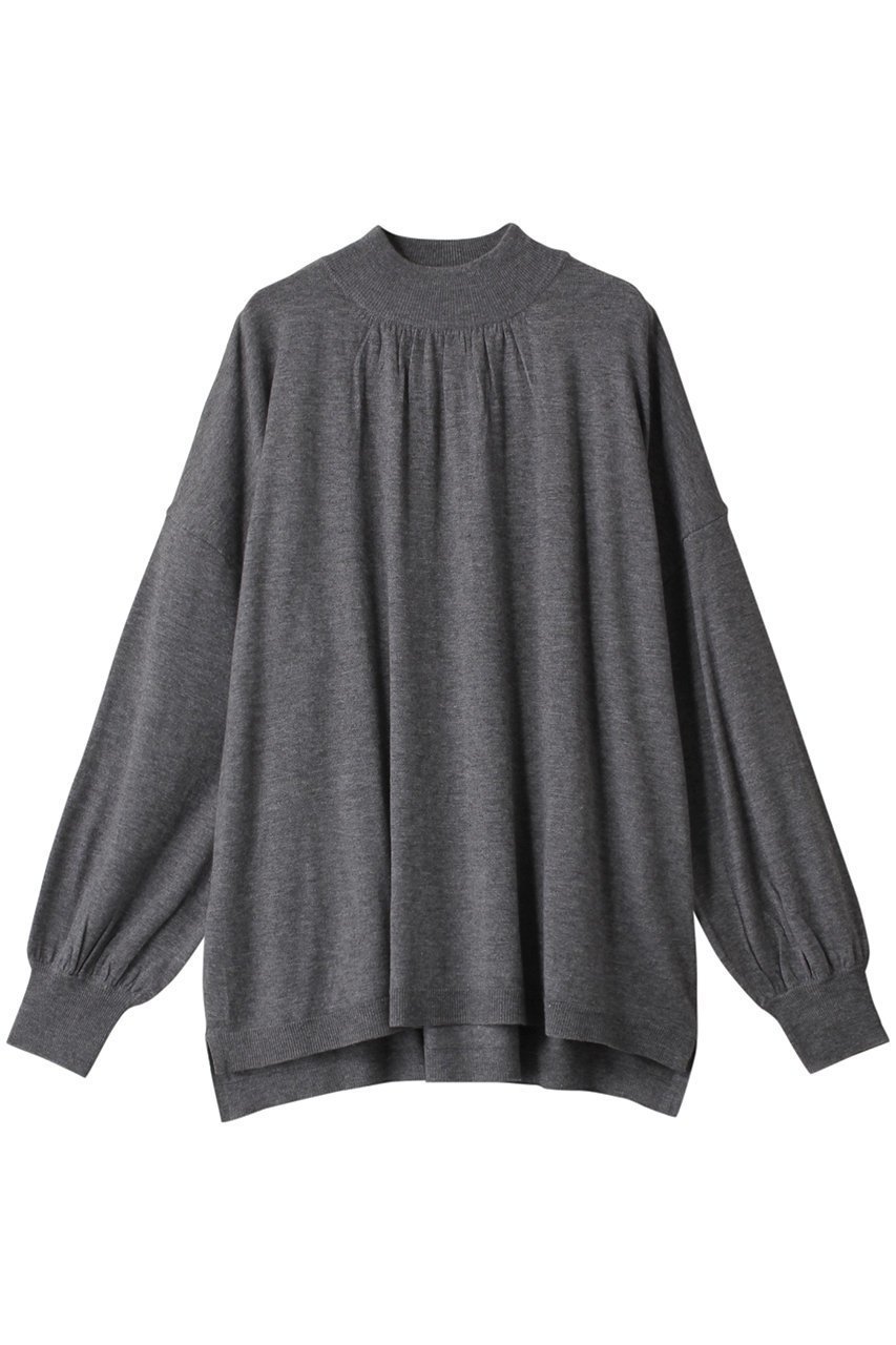 【ミズイロ インド/mizuiro ind】のhigh neck puff slv PO プルオーバー インテリア・キッズ・メンズ・レディースファッション・服の通販 founy(ファニー) 　ファッション　Fashion　レディースファッション　WOMEN　トップス・カットソー　Tops/Tshirt　シャツ/ブラウス　Shirts/Blouses　ロング / Tシャツ　T-Shirts　プルオーバー　Pullover　カットソー　Cut and Sewn　シアー　Sheer　シンプル　Simple　スリーブ　Sleeve　ハイネック　High Neck　ロング　Long　gray|ID: prp329100003812962 ipo3291000000029937930