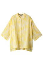 【ミズイロ インド/mizuiro ind】のprint half slv wide shirt シャツ yellow|ID:prp329100003812981