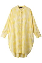 【ミズイロ インド/mizuiro ind】のprint stand collar shirt tunic チュニック yellow|ID:prp329100003812982