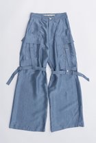 【プランク プロジェクト/PRANK PROJECT】のクラッシュサテンボンテージパンツ / Crushed Satin Bondage Pants BLU(ブルー)|ID:prp329100003813036