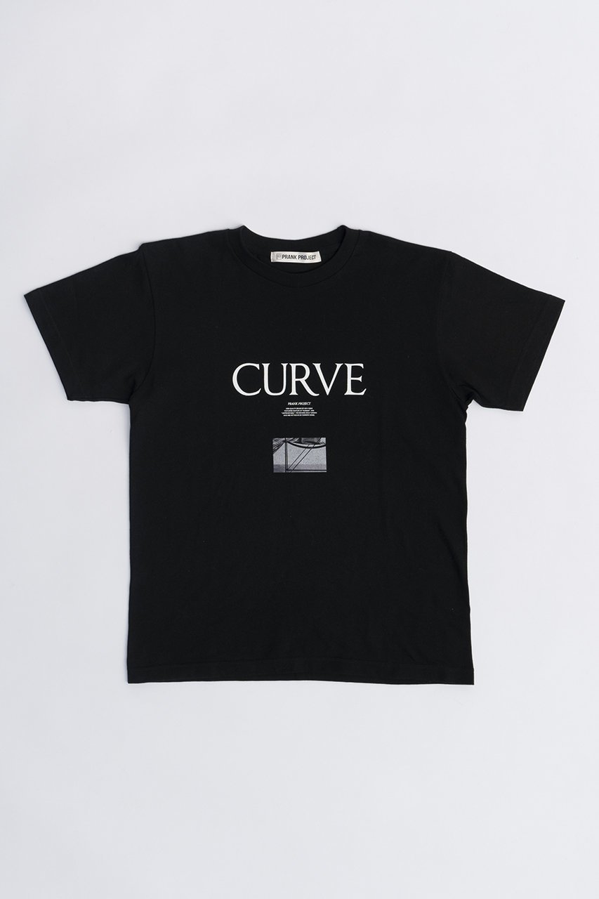 【プランク プロジェクト/PRANK PROJECT】のCURVEプリントTEE / CURVE Printed Tee インテリア・キッズ・メンズ・レディースファッション・服の通販 founy(ファニー) 　ファッション　Fashion　レディースファッション　Fashion for Women　トップス・カットソー　Cut & Sew Tops　シャツ・ブラウス・オフィスカジュアル　Elegant Blouses & Button-Ups　ロングTシャツ・Tシャツ　Longline T-Shirts & Tees　カットソー・ベーシックTシャツ　Cut-and-Sewn Tops / Stretch Tees & Basics　ウォッシャブル　Machine Washable　グラフィック　Graphic, Graphic Design　ショート　Short, Short Length　スリーブ　Sleeve, Long Sleeve / Short Sleeve　プリント　Print, Printed Pattern　ボトム　Bottoms, Lower Wear　モチーフ　Motif, Design Theme　BLK(ブラック)|ID: prp329100003813038 ipo3291000000035792095