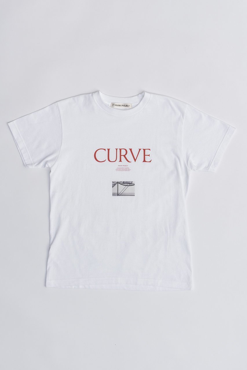 【プランク プロジェクト/PRANK PROJECT】のCURVEプリントTEE / CURVE Printed Tee インテリア・キッズ・メンズ・レディースファッション・服の通販 founy(ファニー) 　ファッション　Fashion　レディースファッション　Fashion for Women　トップス・カットソー　Cut & Sew Tops　シャツ・ブラウス・オフィスカジュアル　Elegant Blouses & Button-Ups　ロングTシャツ・Tシャツ　Longline T-Shirts & Tees　カットソー・ベーシックTシャツ　Cut-and-Sewn Tops / Stretch Tees & Basics　ウォッシャブル　Machine Washable　グラフィック　Graphic, Graphic Design　ショート　Short, Short Length　スリーブ　Sleeve, Long Sleeve / Short Sleeve　プリント　Print, Printed Pattern　ボトム　Bottoms, Lower Wear　モチーフ　Motif, Design Theme　WHT(ホワイト)|ID: prp329100003813038 ipo3291000000035792096