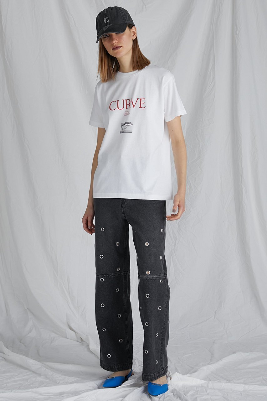 【プランク プロジェクト/PRANK PROJECT】のCURVEプリントTEE / CURVE Printed Tee 人気、トレンドファッション・服の通販 founy(ファニー) 　ファッション　Fashion　レディースファッション　Fashion for Women　トップス・カットソー　Cut & Sew Tops　シャツ・ブラウス・オフィスカジュアル　Elegant Blouses & Button-Ups　ロングTシャツ・Tシャツ　Longline T-Shirts & Tees　カットソー・ベーシックTシャツ　Cut-and-Sewn Tops / Stretch Tees & Basics　ウォッシャブル　Machine Washable　グラフィック　Graphic, Graphic Design　ショート　Short, Short Length　スリーブ　Sleeve, Long Sleeve / Short Sleeve　プリント　Print, Printed Pattern　ボトム　Bottoms, Lower Wear　モチーフ　Motif, Design Theme　other-5|ID: prp329100003813038 ipo3291000000035792100