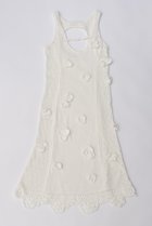 【プランク プロジェクト/PRANK PROJECT】のフラワーモチーフニットドレス / Flower Motif Knit Dress WHT(ホワイト)|ID:prp329100003813043