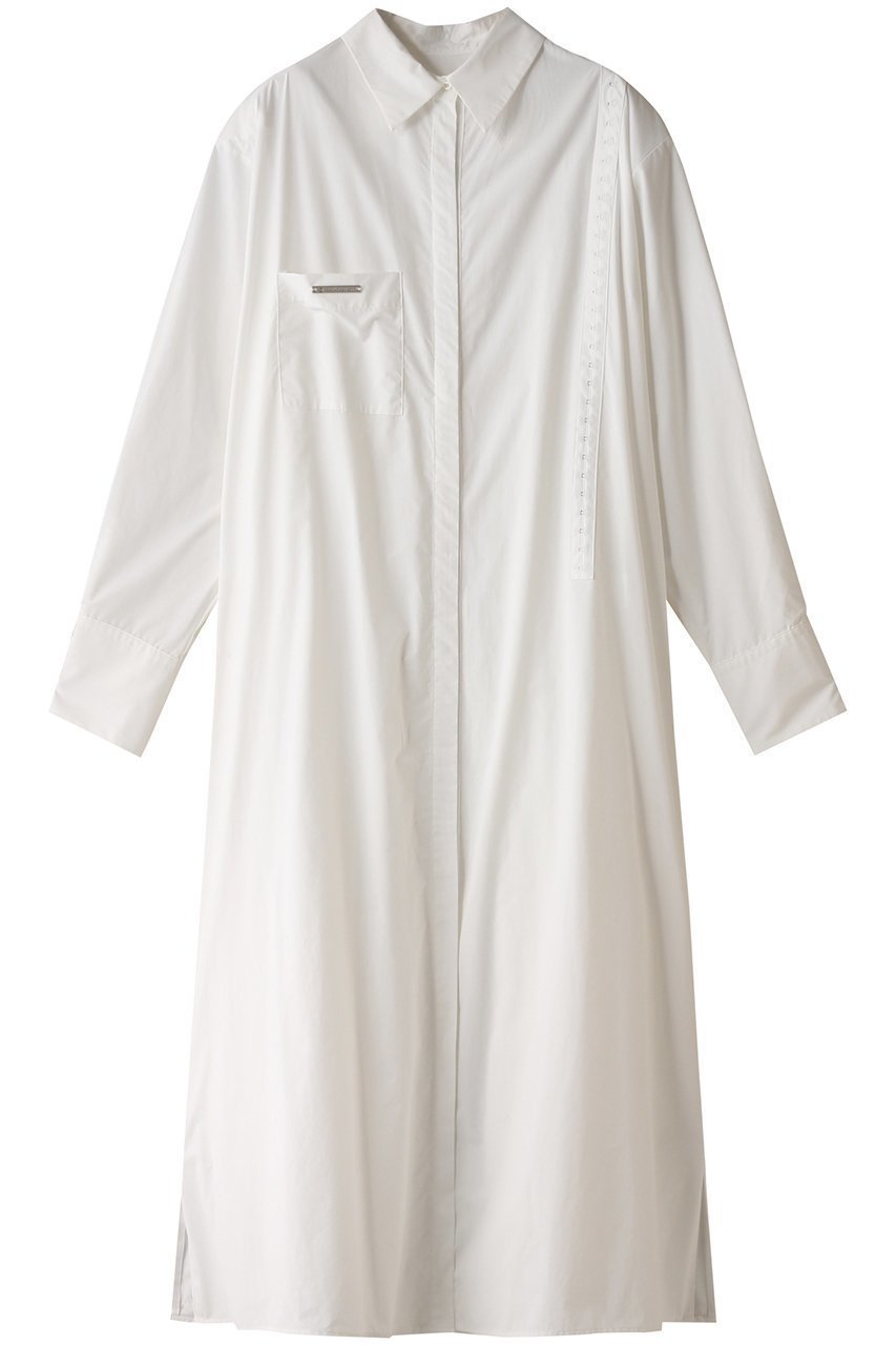 【プランク プロジェクト/PRANK PROJECT】のマキシシャツドレス / Maxi Shirt Dress インテリア・キッズ・メンズ・レディースファッション・服の通販 founy(ファニー) 　ファッション　Fashion　レディースファッション　Fashion for Women　ワンピース　Dresses　フォーマル・パーティードレス・結婚式用ドレス　Elegant & Casual Dresses　チュニック　Tunic Tops & Dresses　カシュクール　Wrap Design　シンプル　Simple, Minimal　スリット　Slit, Slit Detail　タイプライター　Typewriter Fabric, Crisp Cotton　チェック　Check, Plaid, Tartan　チュニック　Tunic, Long Top　ドレス　Dress, One-Piece　フロント　Front, Front Design　ブロード　Broadcloth, Fine Cotton　マキシ　Maxi, Full Length　無地　Plain, Solid Color　ロング　Long, Long-Length　おすすめ　Recommended / Our Picks　WHT(ホワイト)|ID: prp329100003813046 ipo3291000000032920543