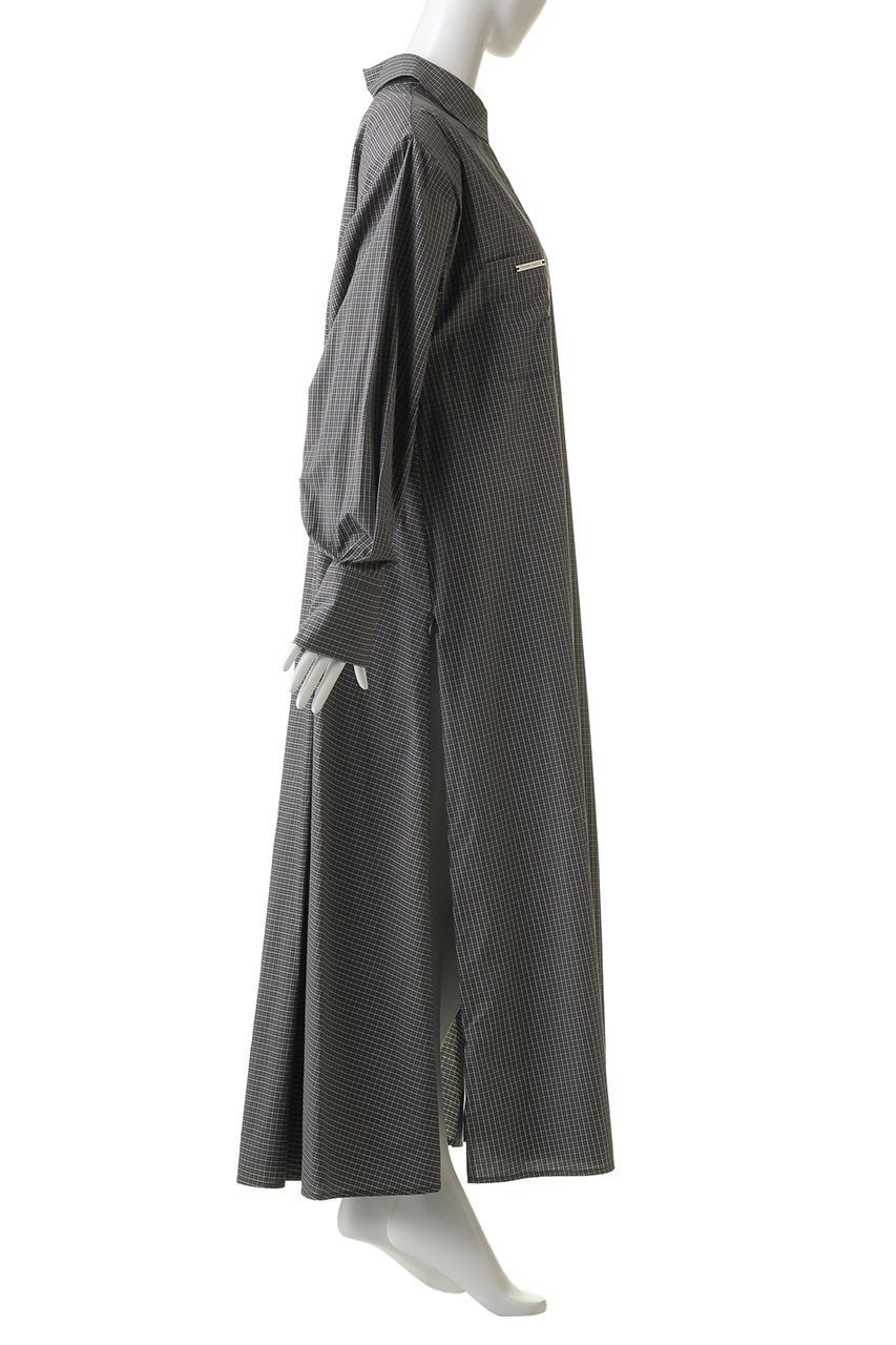 【プランク プロジェクト/PRANK PROJECT】のマキシシャツドレス / Maxi Shirt Dress 人気、トレンドファッション・服の通販 founy(ファニー) 　ファッション　Fashion　レディースファッション　Fashion for Women　ワンピース　Dresses　フォーマル・パーティードレス・結婚式用ドレス　Elegant & Casual Dresses　チュニック　Tunic Tops & Dresses　カシュクール　Wrap Design　シンプル　Simple, Minimal　スリット　Slit, Slit Detail　タイプライター　Typewriter Fabric, Crisp Cotton　チェック　Check, Plaid, Tartan　チュニック　Tunic, Long Top　ドレス　Dress, One-Piece　フロント　Front, Front Design　ブロード　Broadcloth, Fine Cotton　マキシ　Maxi, Full Length　無地　Plain, Solid Color　ロング　Long, Long-Length　おすすめ　Recommended / Our Picks　other-7|ID: prp329100003813046 ipo3291000000032920616